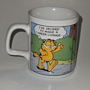 VTG Garfield Mug Coffee Cup 1978 Enesco Decided Career Change Retirement Comic